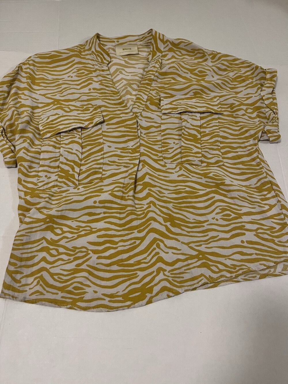 MAEVE BY ANTHROPOLOGIE Size S Womens Top Yellow Button Up